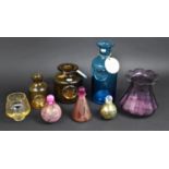 A Collection of Various Contemporary Glassware to include Dartington Vases, Isle of Wight Iridescent
