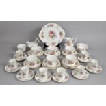A Hammersley Floral Decorated Tea Service to Comprise Six Teacups, Six Coffee Cans plus One Other