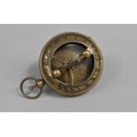 A Reproduction Miniature Sundial/Compass, 4.5cms Diameter