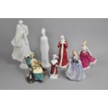 A Collection of Various Royal Doulton Figures, Nicola (AF) Nanny, Fiona (2nd) Sophie, Boxed Images