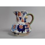 A Late 19th Century Mason's Jug of Gothic Form with Stylised Dragon Handle and Decorated in the