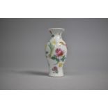 A Small Reproduction Chinese Porcelain Vase Decorated with Flowers and Butterflies, Red Seal Mark to