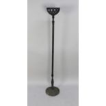 A Cast Iron Stand with Twisted Support on Circular Base, 152cms High