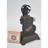 A Vintage Hand Operated Tin Plate Bingoscope Projector together with a Pathescope 9.5mm Film, "