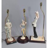 Three Various Figural Lamps
