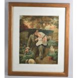 A Framed Pears Print After Arthur Stocks, Motherless, 33x41cm