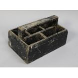 A Vintage Rustic Blacksmiths Five Division Nail Tray, 42cms Wide