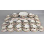 A Large Collection of Royal Worcester Royal Garden China to Comprise Eight Cups, Saucers and Side