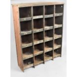 A Vintage Metal 20 Drawer Open Store, 61x77x17cm