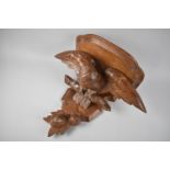 A Mid/Late Black Forest Carved Wall Shelf, Support in the Form of an Eagle with Wings