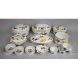 A Collection of Various Royal Worcester Evesham Dinnerwares to Comprise Large Plates, Small