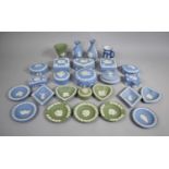 A Large Collection of Various Wedgwood Jasperware to Comprise Lidded Pots, Dishes, Vases etc