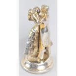 A Silver plated Ballroom Dancing Trophy, Couple Dancing, 14cms High