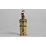 A Silver Miniature Observation Tower, Hallmark to Base, 8cm high