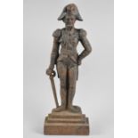 A Late 19th Century Cast Iron Door Porter in the Form of Lord Nelson, 40cms High