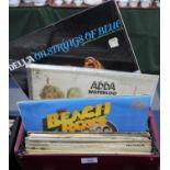 A Case Containing a Collection of 12" Records to Include Bay City Rollers, ABBA, Shadows, Neil