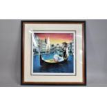 A Framed Limited Edition Print by Don Roth, Kool-Kat Kollection, Gondola Romance, 355/995, 40x40cm