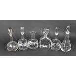 A Collection of Various Glass Decanters to include Orrefors Example