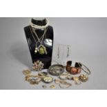 A Collection of Costume Jewellery to Comprise Brooches, Bangles, Locket Bracelet etc