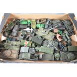 A Collection of Various Dinky and Other Playworn Army Vehicles, Trucks, Tanks etc