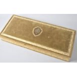 A Velvet and Satin Covered Continental Chocolate Box Containing Costume Jewellery, 43cms Wide