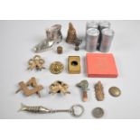 A Collection of Curios to include Leica 35mm Film Cassettes in Original Cans, Badges, Eagle Head