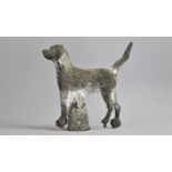 A Cast Metal Study of a Foxhound, Formerly a Clock Mount or Similar, 17cms High