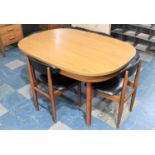 A Teak Schreiber Extending Table and Four Matching Chairs, Table 142cm Long When Fully Extended