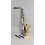 A Vintage Silver Plated Hawkes and Son Saxophone