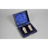 A Boxed Pair of Silver Pepperettes by James & William Deakin, Sheffield 1936