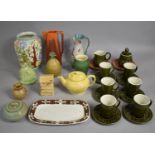 A Collection of Various Mid/Late 20th Century Ceramics to Comprise Green Glazed Coffee Cans and