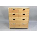 A Modern Pine Chest of Four Short and Two Long Drawers, 83cm wide