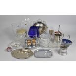A Collection of Glass and Metal Ware to Comprise Vases, Ice Bucket, Egg and Spoon Set etc