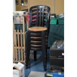 A Set of Six Plastic Garden Patio Chairs