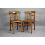Pair of Mid/Late 20th Century Dining Chairs with Bar Backs