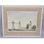 A Framed and Signed Artist Proof Print, Russell Flint, "Castanets", 53x38cm