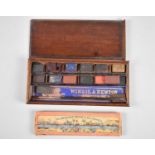 A 19th Century Mahogany Watercolour Box by Winsor and Newton Containing Watercolour Tablets and