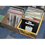 Two Boxes of Various 12" Records Etc to include Music From The Godfather, Classical Etc