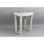 A Vintage Scullery Table with Formica Top and Painted Base, 61cm Wide