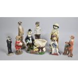A Collection of Resin Meerkat Ornaments to Include Country Artists "Tommy" and "Winston" etc