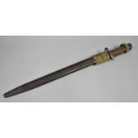 A 1920s Wilkinson Sword Lee Enfield Bayonet with Leather Covered Scabbard and Canvas Frog