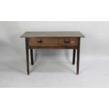 A Late 18th/Early 19th Century Oak Side Table with Single Drawer having Replacement Turned Wooden