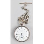 A Silver Open Faced Pocket Watch, Retailed by WH Telford of Whitehaven, Working Order, Silver Plated