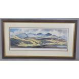 A Framed Graham Buchanan Dunlop Print, The Tarmachan Ridge from Above Kilim, Signed in Pencil,