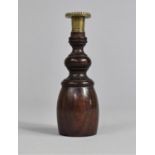 A 19th Century Turned Rosewood Handled Seal, Monogrammed N, 9cms High