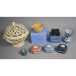 A Collection of Various Wedgwood Jasperware to Comprise Lidded Boxes and a Jug Together with a Royal