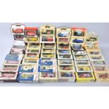 A Collection of 53 Lledo and Days Gone By Diecast Vans, Buses and Lorries, all Different, Mint and
