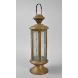 A Mid 20th Century Brass Tealight Lantern of Octagonal Form, 38cms High