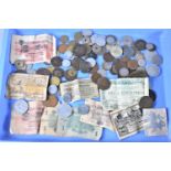 A Collection of Various WWI and Later Continental Coins and Bank Notes