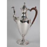 A Mid 20th Century Silver Plated Coffee Pot with Bakelite Handle, 34cms High